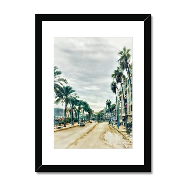 Palm Tree Drive Framed & Mounted Print
