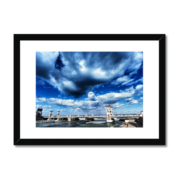 Drama at the Bridge Framed & Mounted Print